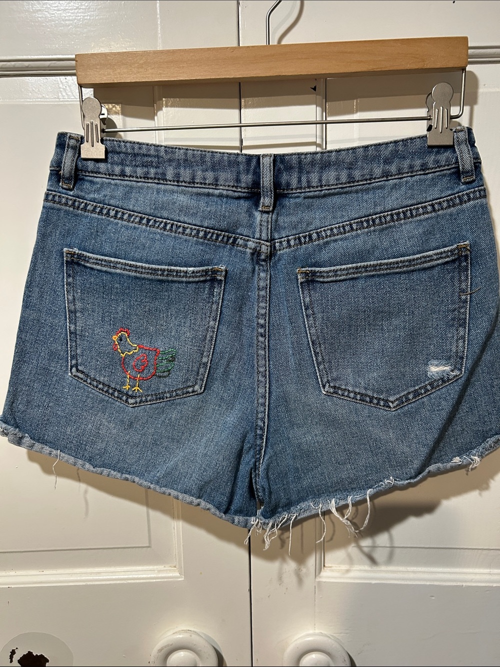 PacSun Light Blue Ripped Denim Shorts